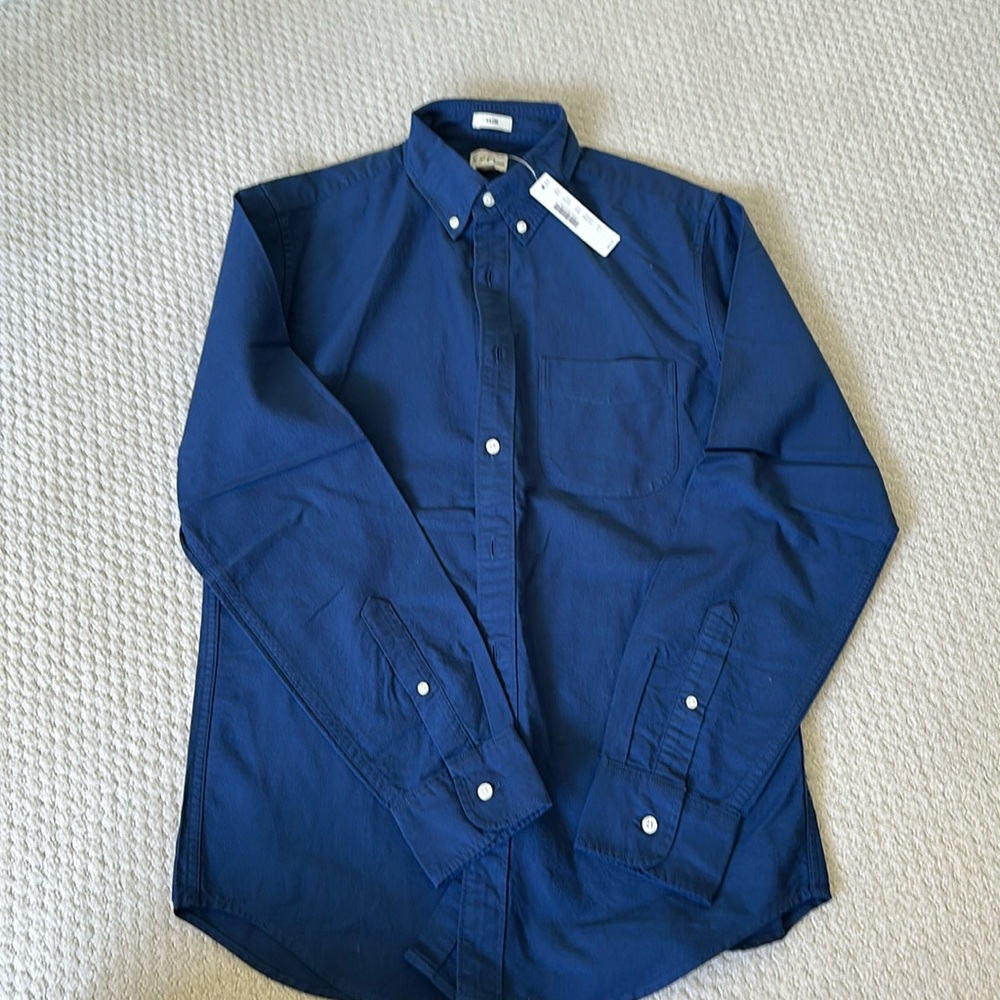 Jcrew Mens - Small, slim - blue pima cotton dress shirt, button down